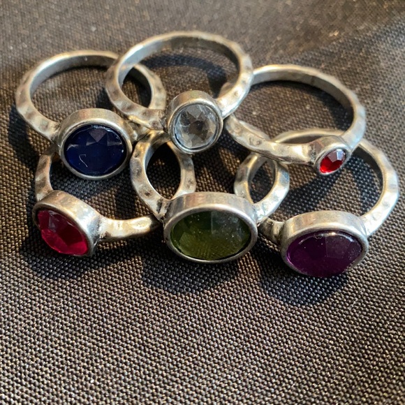 Silver Tone Stacking Ring Set - Picture 2 of 3